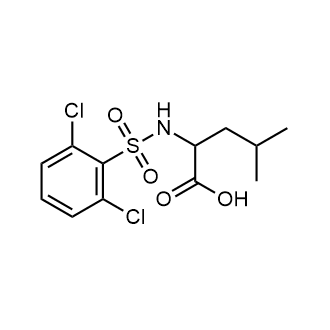 2-(2,6-Dichlorobenzenesulfonamido)-4-methylpentanoic acid Chemical Structure