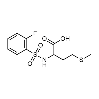 2-(2-Fluorobenzenesulfonamido)-4-(methylsulfanyl)butanoic acid 化学構造