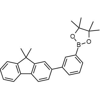 2-(3-(9,9-Dimethyl-9H-fluoren-2-yl)phenyl)-4,4,5,5-tetramethyl-1,3,2-dioxaborolane 化学構造