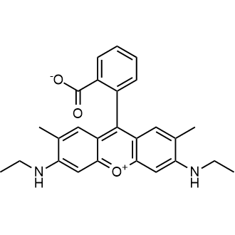 2-(3,6-Bis(ethylamino)-2,7-dimethylxanthylium-9-yl)benzoate Chemical Structure