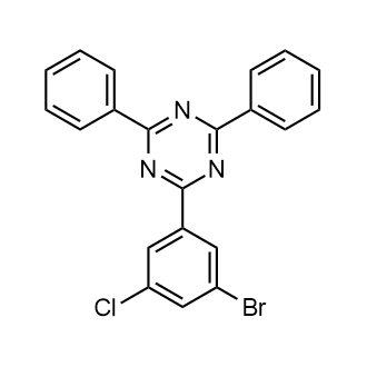 2-(3-Bromo-5-chlorophenyl)-4,6-diphenyl-1,3,5-triazine Chemische Struktur