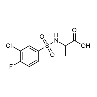 2-(3-Chloro-4-fluorobenzenesulfonamido)propanoic acid Chemical Structure