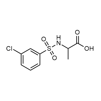 2-(3-Chlorobenzenesulfonamido)propanoic acid 化学構造