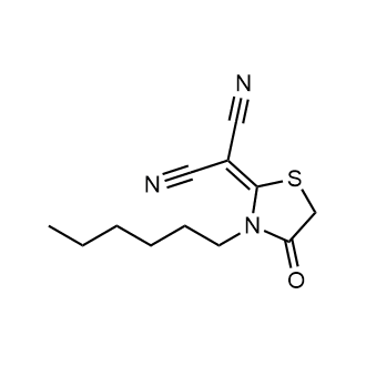 2-(3-Hexyl-4-oxothiazolidin-2-ylidene)malononitrile التركيب الكيميائي