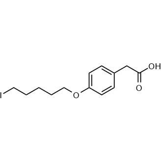 2-(4-((5-Iodopentyl)oxy)phenyl)acetic acid Chemische Struktur