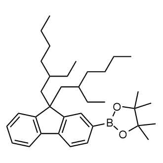 2-(9,9-Bis(2-ethylhexyl)-9H-fluoren-2-yl)-4,4,5,5-tetramethyl-1,3,2-dioxaborolane Chemical Structure