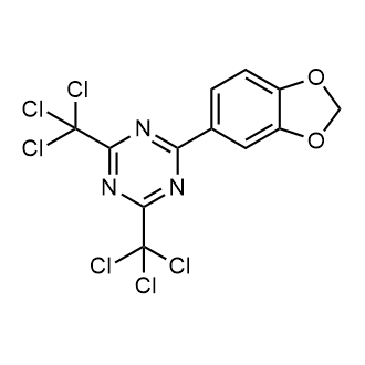 2-(Benzo[d][1,3]dioxol-5-yl)-4,6-bis(trichloromethyl)-1,3,5-triazine Chemical Structure