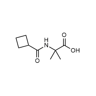 2-(Cyclobutanecarboxamido)-2-methylpropanoic acid Chemical Structure