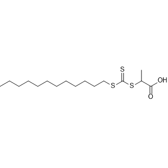 2-(Dodecylthiocarbonothioylthio)propionic acid Chemische Struktur