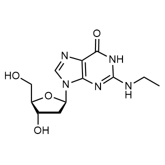 2-(Ethylamino)-9-((2R,4S,5R)-4-hydroxy-5-(hydroxymethyl)tetrahydrofuran-2-yl)-1H-purin-6(9H)-one Chemical Structure