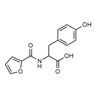 2-(Furan-2-carboxamido)-3-(4-hydroxyphenyl)propanoic acid Chemical Structure