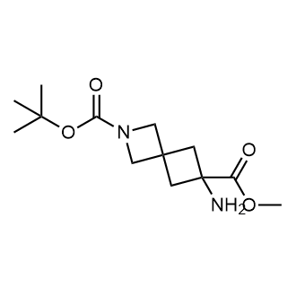 2-(tert-Butyl) 6-methyl 6-amino-2-azaspiro[3.3]heptane-2,6-dicarboxylate Chemical Structure