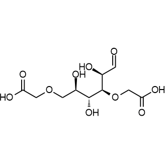 2,2'-(((2R,3R,4S,5R)-2,3,5-trihydroxy-6-oxohexane-1,4-diyl)bis(oxy))diacetic acid Chemical Structure