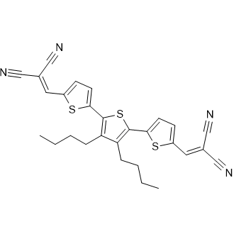 2,2'-((3',4'-Dibutyl-[2,2':5',2''-terthiophene]-5,5''-diyl)bis(methanylylidene))dimalononitrile Chemical Structure