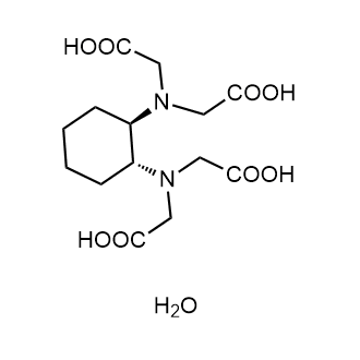 2,2',2'',2'''-(trans-Cyclohexane-1,2-diylbis(azanetriyl))tetraacetic acid hydrate Chemische Struktur