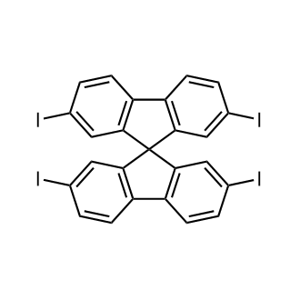 2,2',7,7'-Tetraiodo-9,9'-spirobi[fluorene] Chemische Struktur