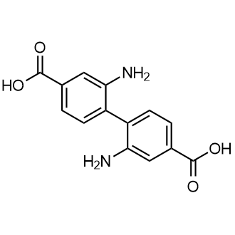 2,2'-Diamino-[1,1'-biphenyl]-4,4'-dicarboxylic acid 化学構造