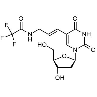 2,2,2-Trifluoro-N-((E)-3-(1-((2R,4S,5R)-4-hydroxy-5-(hydroxymethyl)tetrahydrofuran-2-yl)-2,4-dioxo-1,2,3,4-tetrahydropyrimidin-5-yl)allyl)acetamide Chemical Structure