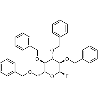 2,3,4,6-Tetra-O-benzyl-α-D-glucopyranosyl Fluoride 化学構造