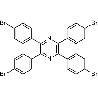 2,3,5,6-Tetrakis(4-bromophenyl)pyrazine 化学構造