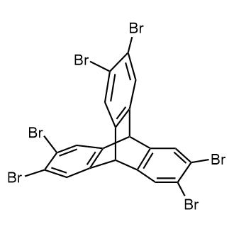 2,3,6,7,14,15-Hexabromo-9,10-dihydro-9,10-[1,2]benzenoanthracene Chemical Structure