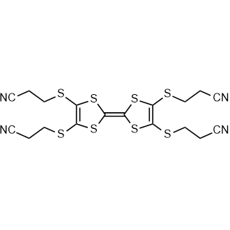 2,3,6,7-Tetrakis(2-cyanoethylthio)tetrathiafulvalene 化学構造