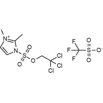 2,3-Dimethyl-1-((2,2,2-trichloroethoxy)sulfonyl)-1H-imidazol-3-ium trifluoromethanesulfonate Chemical Structure