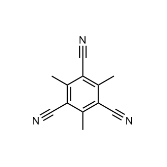 2,4,6-Trimethylbenzene-1,3,5-tricarbonitrile Chemische Struktur