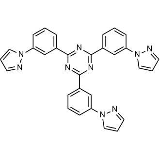 2,4,6-Tris(3-(1H-pyrazol-1-yl)phenyl)-1,3,5-triazine Chemische Struktur