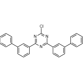 2,4-Di([1,1'-biphenyl]-3-yl)-6-chloro-1,3,5-triaz-ine Chemical Structure