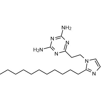 2,4-Diamino-6-[2-(2-undecyl-1-imidazolyl)ethyl]-1,3,5-triazine Chemical Structure