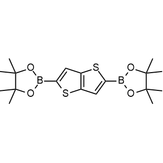 2,5-Bis(4,4,5,5-tetramethyl-1,3,2-dioxaborolan-2-yl)thieno[3,2-b]thiophene 化学構造