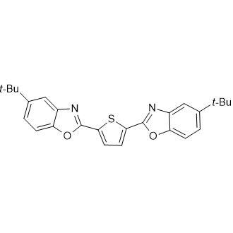 2,5-Bis-(5-tert-Butyl-2-benzoxazolyl)thiophene 化学構造