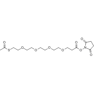 2,5-Dioxopyrrolidin-1-yl 2-oxo-6,9,12,15-tetraoxa-3-thiaoctadecan-18-oate Chemical Structure