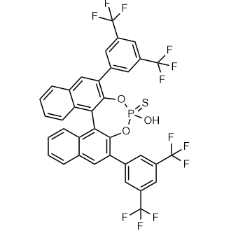 2,6-Bis(3,5-bis(trifluoromethyl)phenyl)-4-hydroxydinaphtho[2,1-d:1',2'-f][1,3,2]dioxaphosphepine 4-sulfide Chemical Structure