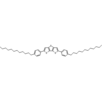 2,6-Bis(4-dodecylphenyl)dithieno[3,2-b:2',3'-d]thiophene 化学構造