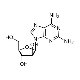 2,6-Diaminopurine arabinoside 化学構造