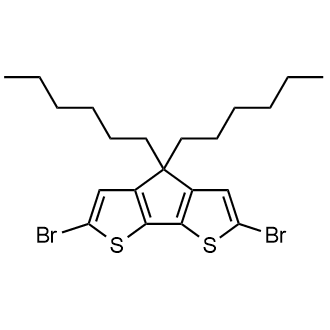 2,6-Dibromo-4,4-dihexyl-4H-cyclopenta[1,2-b:5,4-b']dithiophene Chemical Structure