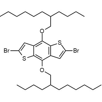 2,6-Dibromo-4,8-bis[(2-butyl-n-octyl)oxy]benzo[1,2-b:4,5-b']dithiophene Chemical Structure