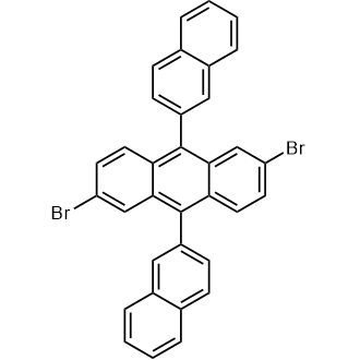 2,6-Dibromo-9,10-di(2-naphthyl)anthracene 化学構造