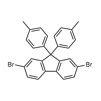 2,7-Dibromo-9,9-di-p-tolyl-9H-fluorene التركيب الكيميائي