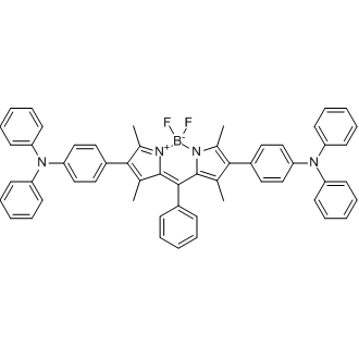 2,8-Bis(4-(diphenylamino)phenyl)-5,5-difluoro-1,3,7,9-tetramethyl-10-phenyl-5H-dipyrrolo[1,2-c:2',1'-f][1,3,2]diazaborinin-4-ium-5-uide Chemical Structure