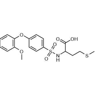 2-[[4-(2-Methoxyphenoxy)phenyl]sulfonylamino]-4-methylsulfanylbutanoic acid 化学構造