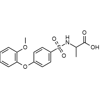 2-[[4-(2-Methoxyphenoxy)phenyl]sulfonylamino]propanoic acid Chemical Structure