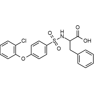 2-[4-(2-Chlorophenoxy)benzenesulfonamido]-3-phenylpropanoic acid Chemische Struktur