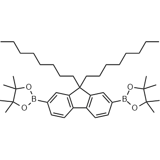 2-[9,9-Dioctyl-7-(4,4,5,5-tetramethyl-1,3,2-dioxaborolan-2-yl)fluoren-2-yl]-4,4,5,5-tetramethyl-1,3,2-dioxaborolane Chemical Structure