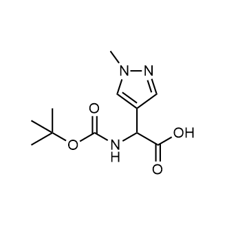 2-{[(tert-Butoxy)carbonyl]amino}-2-(1-methyl-1H-pyrazol-4-yl)acetic acid Chemical Structure