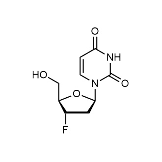 2′,3′-Dideoxy-3′-fluorouridine Chemical Structure