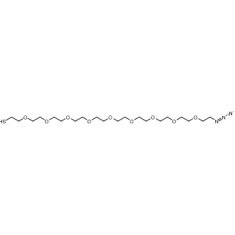 29-Azido-3,6,9,12,15,18,21,24,27-nonaoxanonacosane-1-thiol Chemical Structure