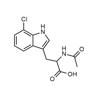 2-Acetamido-3-(7-chloro-1H-indol-3-yl)propanoic acid التركيب الكيميائي